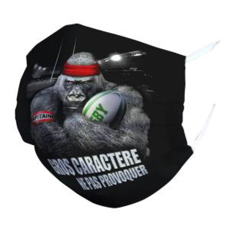 Masque en tissu Gros Caractère Blanc Taille unique