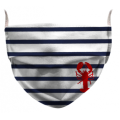 Masque en tissu Homard Blanc Taille unique