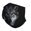 Masque en tissu Loup Gamme Black Blanc Taille unique