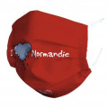 Masque en tissu Love Normandie Blanc Taille unique