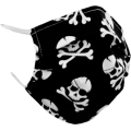 Masque en tissu Pirate Noir Blanc Taille unique