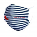 Masque en tissu Rayure Belle &Icirc;le en Mer Blanc Taille unique