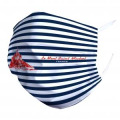 Masque en tissu Rayure Mont Saint Michel Blanc Taille unique