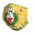 Masque en tissu Renne Echarpe No&euml;l Blanc Taille unique