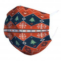 Masque en tissu Sapins et C&oelig;urs Blanc Taille unique