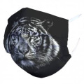 Masque en tissu Tigre Gamme Black Blanc Taille unique