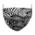 Masque en tissu Z&egrave;bres Blanc Taille unique