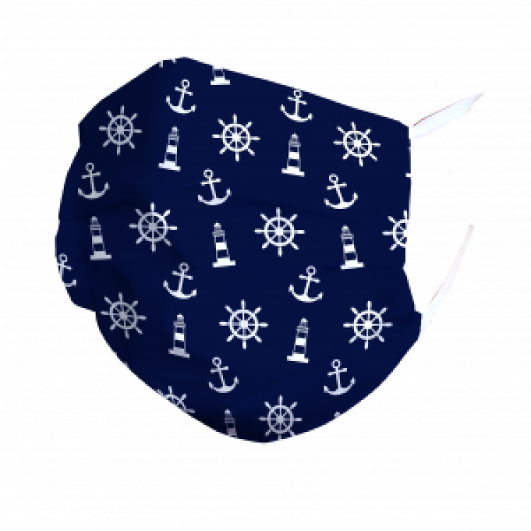 Masque en tissu Semi Marin Blanc Taille unique
