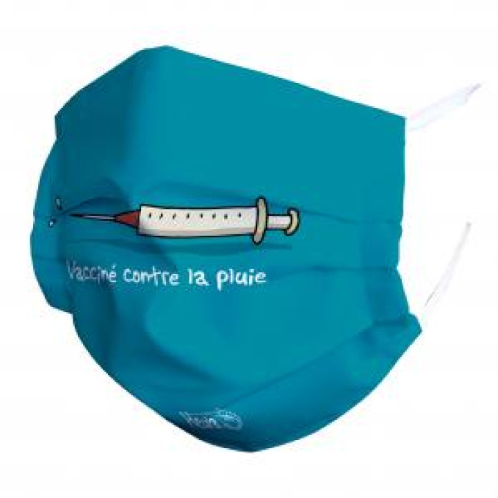 Masque en tissu Seringue Blanc Taille unique