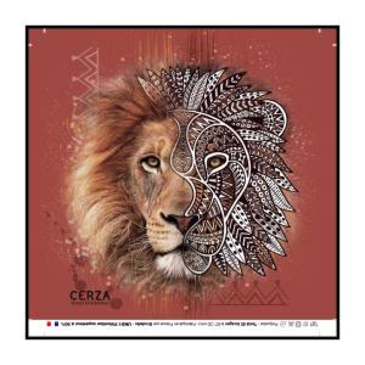 Masque en tissu Tête de Lion Tribes Cerza Blanc Taille unique