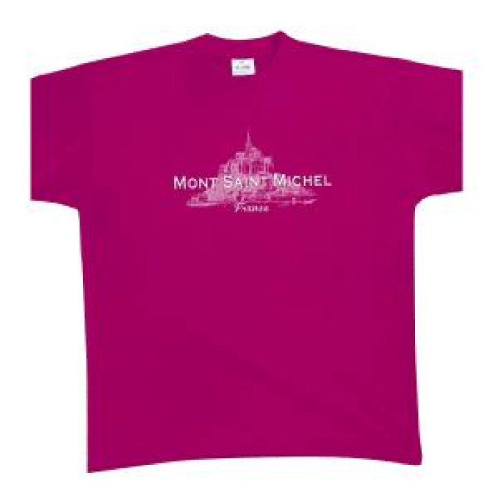 MSM15700  Sérigraphie du Mont en Argent  Broderie Mont Saint Michel