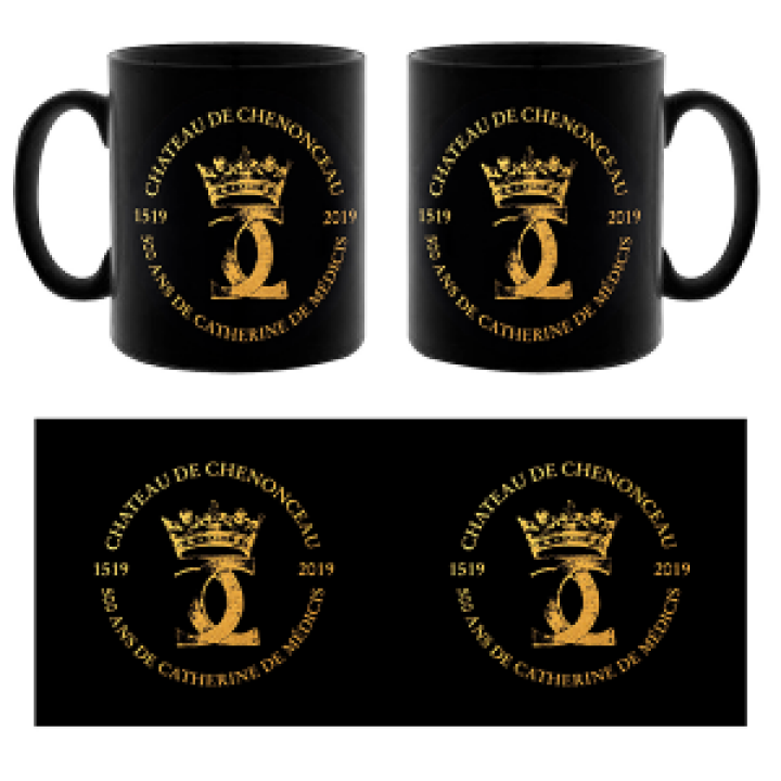 Mug bicolore 15192019 500 ans Catherine de Médicis noir Taille unique