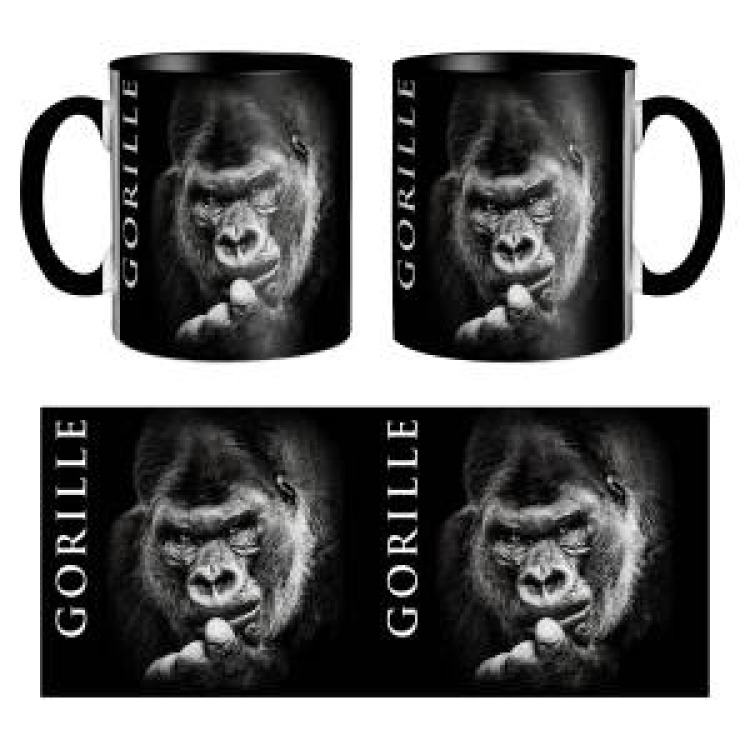 Mug bicolore Gorille Gamme Black noir Taille unique