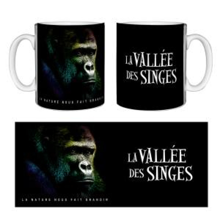 Mug bicolore Gorille Polychrome Vallée des Singes noir Taille unique