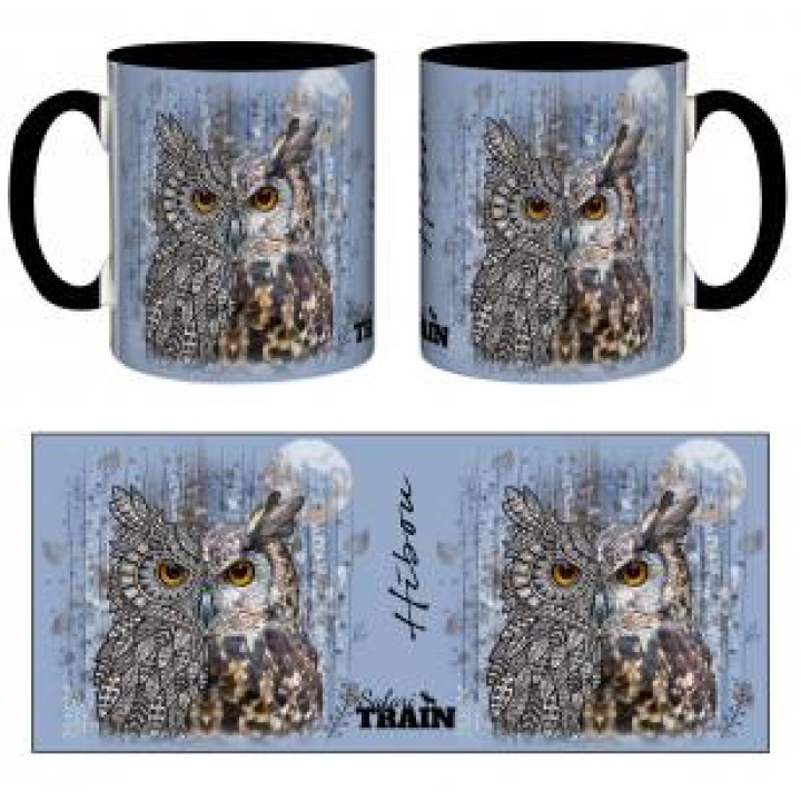 Mug bicolore Hibou Native Tribes Bleu noir Taille unique