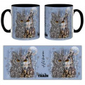 Mug bicolore Hibou Native Tribes (Bleu) noir Taille unique