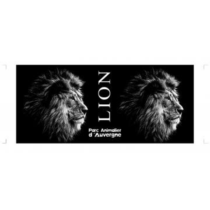 Mug bicolore Lion Gamme Black Parc Animalier dAuvergne noir Taille unique