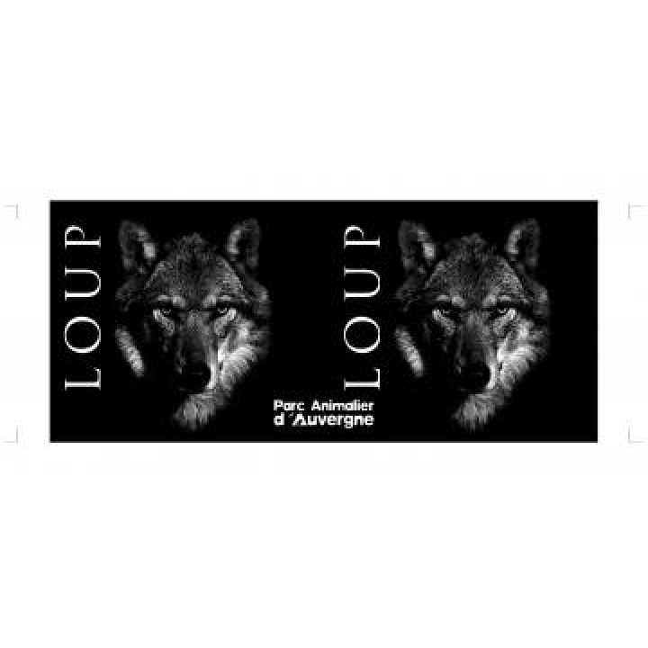 Mug bicolore Loup Gamme Black Parc Animalier dAuvergne noir Taille unique