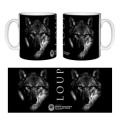 Mug bicolore Loup Gamme Black Réserve de la Haute Touche noir Taille unique