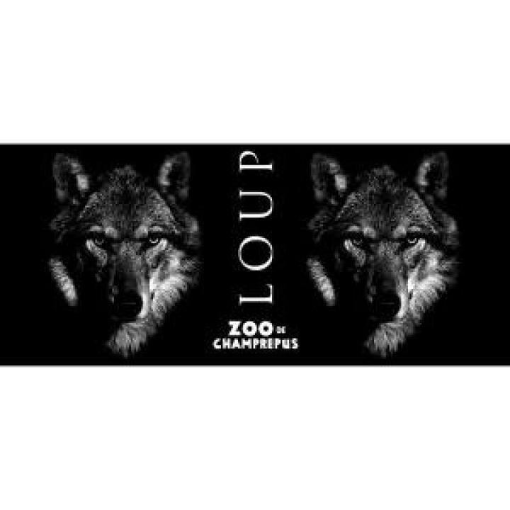 Mug bicolore Loup Gamme Black Zoo de Champrepus noir Taille unique