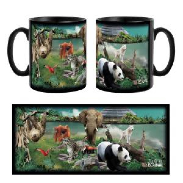 Mug bicolore Multi Vue 2020 Dôme Au Fond Zoo de Beauval noir Taille unique