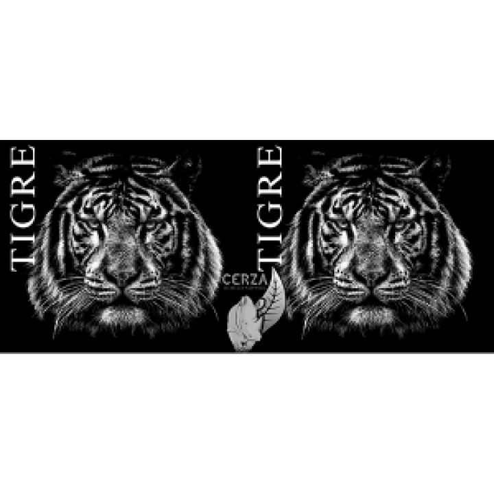 Mug bicolore Noir Tigre Zoo de Cerza noir Taille unique