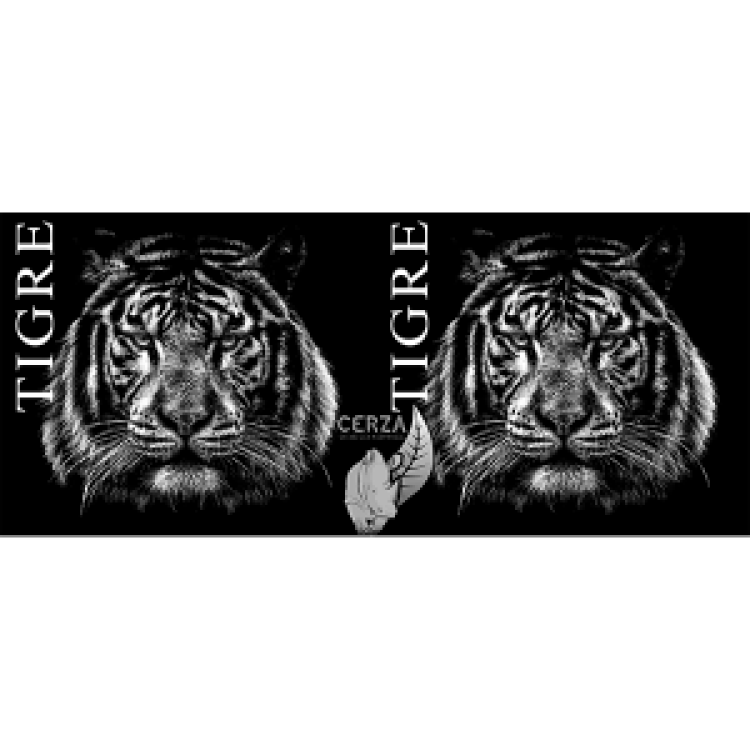 Mug bicolore Noir Tigre Zoo de Cerza noir Taille unique