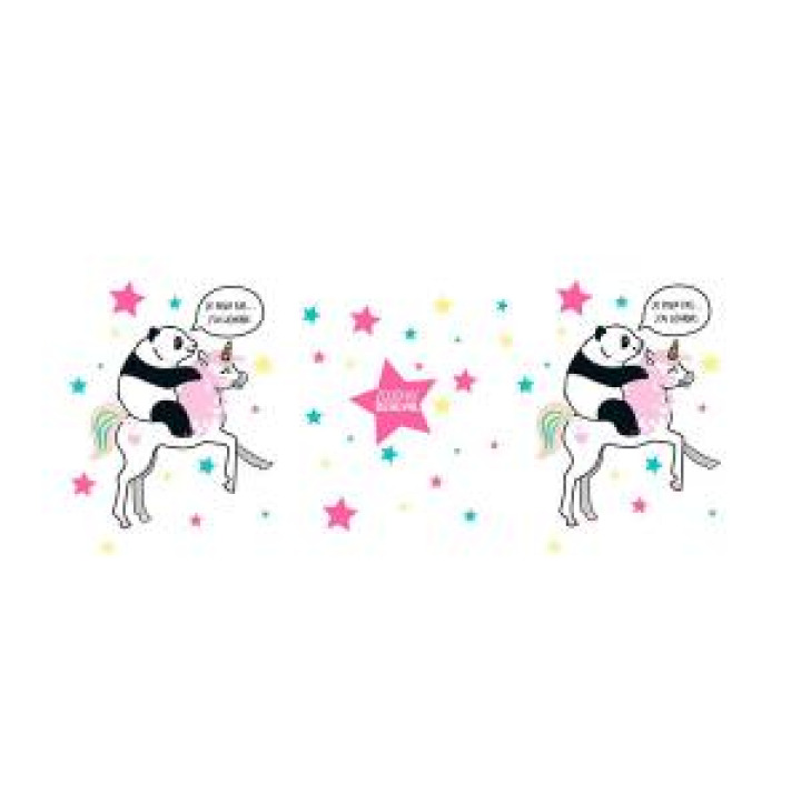 Mug bicolore Panda et Licorne je Peux Pas Jai Licorne Zoo de Beauval rose pale Taille unique