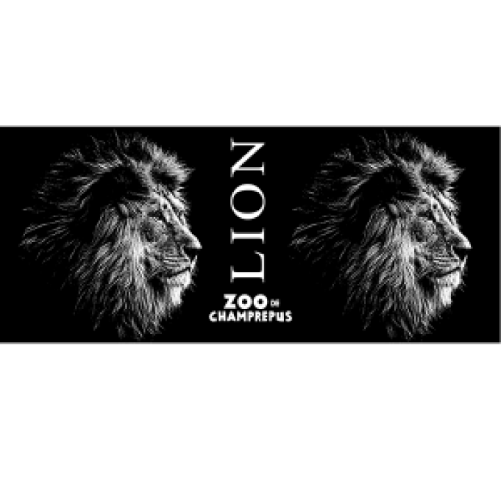 Mug bicolore Tête de Lion Gamme Black Zoo de Champrepus noir Taille unique