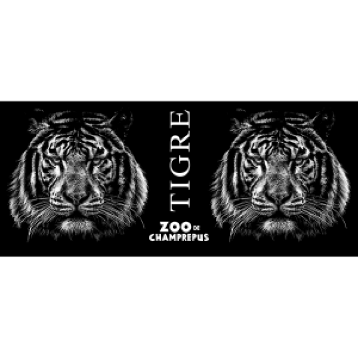 Mug bicolore Tête de Tigre Gamme Black Zoo de Champrepus noir Taille unique