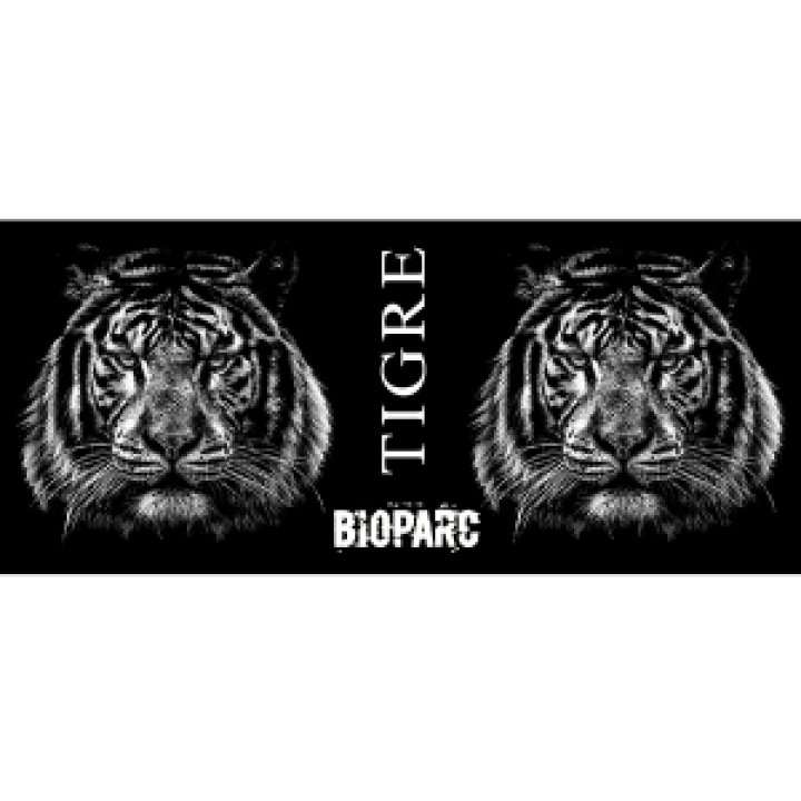 Mug bicolore Tigre Blanc Gamme Black Zoo Bioparc noir Taille unique