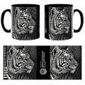 Mug bicolore Tigre Linocut Gamme Black Réserve de la Haute Touche noir Taille unique