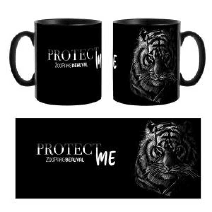 Mug bicolore Tigre Protect Me Zoo de Beauval noir Taille unique