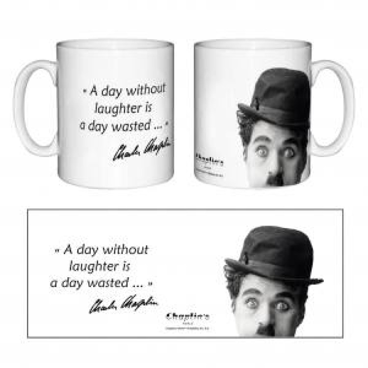 Mug blanc &agrave; Day Without... Chaplin's Blanc Taille unique