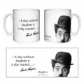 Mug blanc &agrave; Day Without... Chaplin's Blanc Taille unique