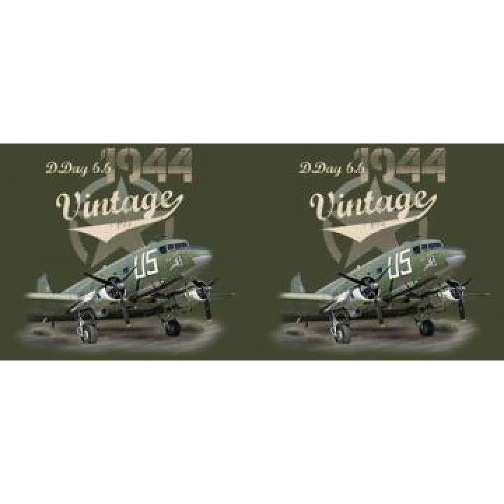 Mug blanc Avion Tarmac Vintage DDay 1944 Blanc Taille unique