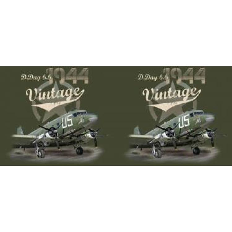 Mug blanc Avion Tarmac Vintage D-Day 1944 Blanc Taille unique