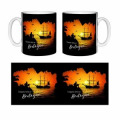 Mug blanc Bateau dans Carte Bretagne Blanc Taille unique