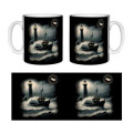 Mug blanc Bateau Phare Bretagne Blanc Taille unique