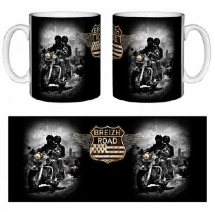 Mug blanc Breizh Road Blanc Taille unique