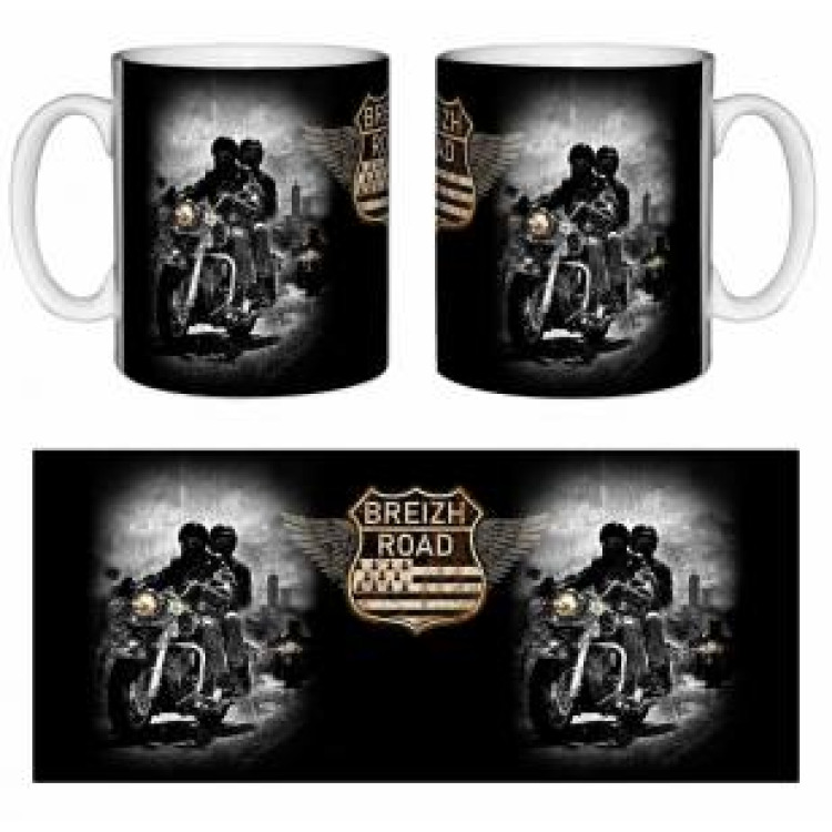 Mug blanc Breizh Road Blanc Taille unique