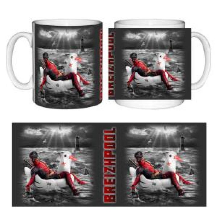 Mug blanc Breizhpool sur Une Bouée Blanc Taille unique
