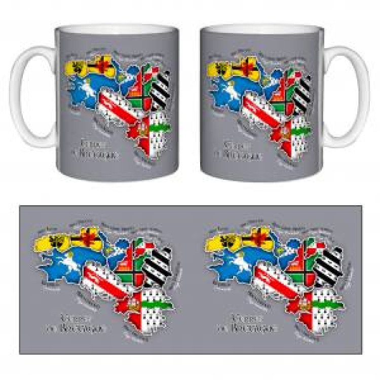 Mug blanc Carte de Brtetagne Couleurs Blanc Taille unique