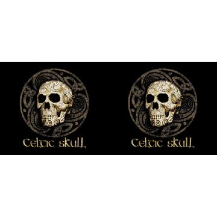 Mug blanc Celtic Skull T&ecirc;te de Mort Blanc Taille unique