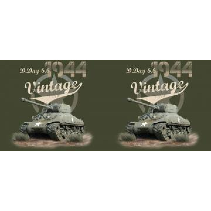 Mug blanc Char Vintage DDay 66 1944 Blanc Taille unique