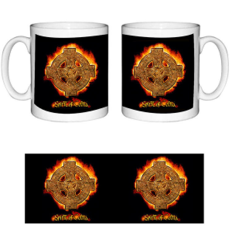 Mug blanc Croix Flammes Spirit of Celtia Blanc Taille unique