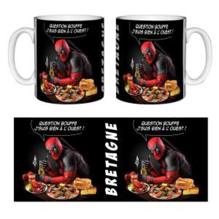 Mug blanc Deadpool la Bouffe... &agrave; l&rsquo;ouest Blanc Taille unique