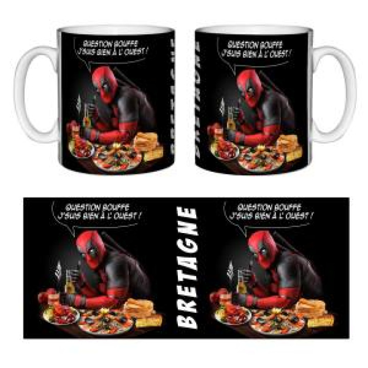 Mug blanc Deadpool la Bouffe à louest Blanc Taille unique