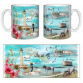 Mug blanc Décor Île de Ré Blanc Taille unique