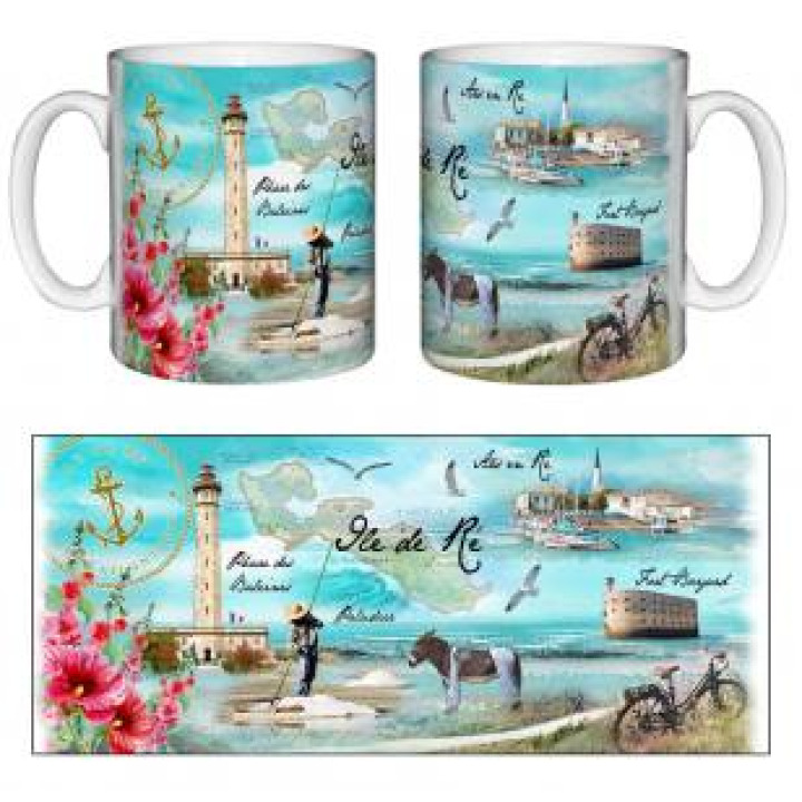 Mug blanc Décor Île de Ré Blanc Taille unique